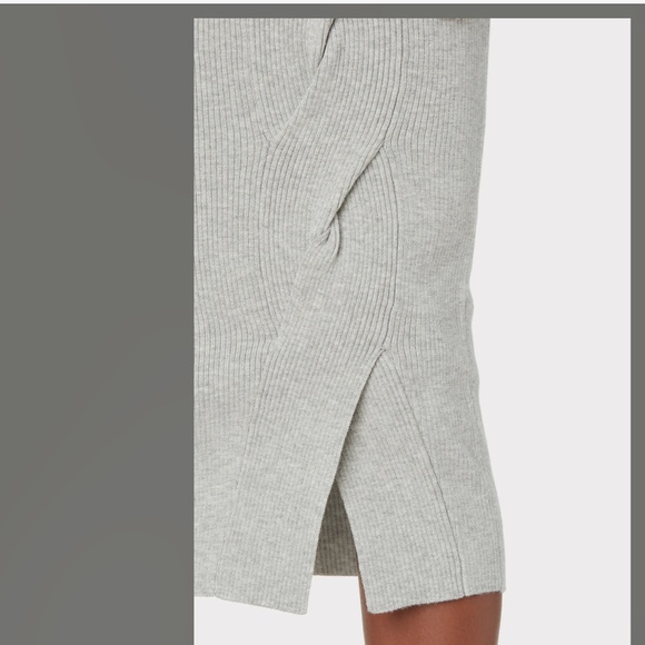 NEW MILLY Twisted Knot Midi Skirt In Grey Size Medium $295 - Picture 3 of 12